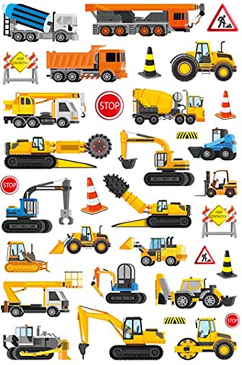 Stickervellen Transport - 4 Grote Stickervellen - Voertuigen Stickers - Stickers Jongen — afbeelding 3