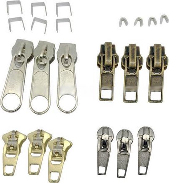 Bol Com Rits Sluiting Reparatie Set Metaal Ritssluiting Repareren 3x Klein 3x Medium 3x Groot