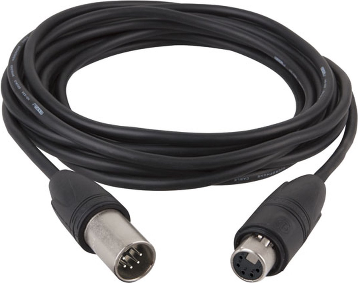 DAP FL83 DMX-kabel XLR 5-pins M-F met Neutrik XX-HD serie 10 meter