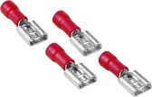 Hama Flat plug capsules kabel-connector Rood, Zilver