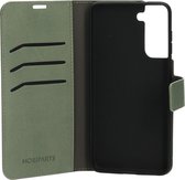 Mobiparts hoesje geschikt voor Samsung Galaxy S21 - Wallet/Boekhoesje - Eco Leer - Magneet Sluiting - Opberg vakken - Groen