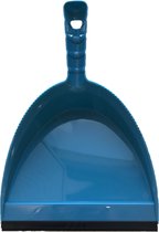 Brumag Vuilblik - met lip - kunststof - 25 x 20 cm - blauw - stofblik