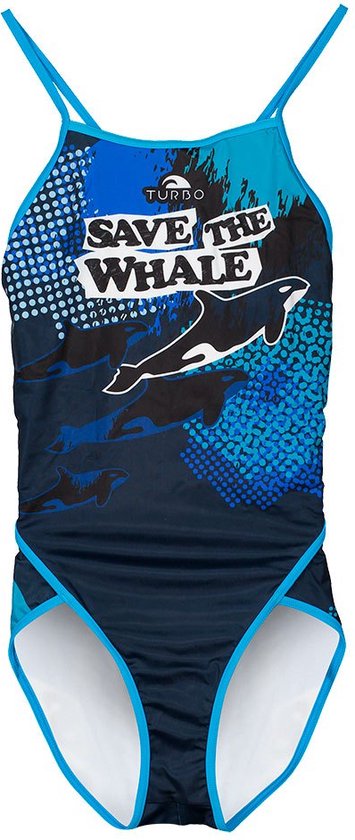 Turbo Save The Whale Zwempak Blauw XL Vrouw