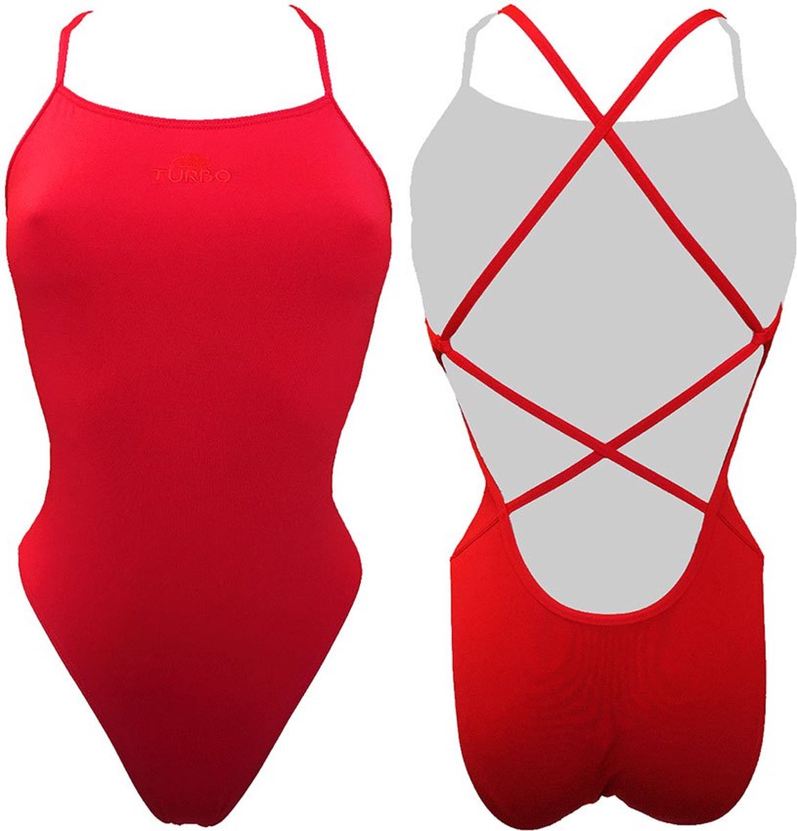 Turbo Patron Sirene Zwemkleding Rood 3XL Vrouw