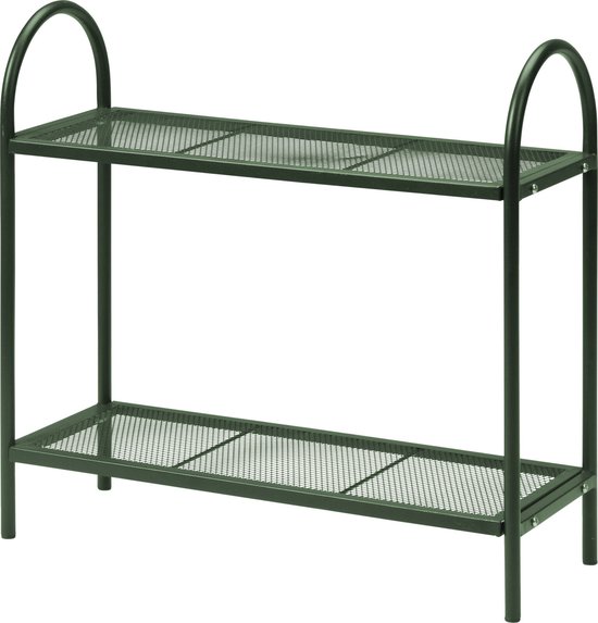 Pro Garden Plantenrek/plantentafel - groen - metaal - opvouwbaar - 60 x 22 x 58 cm