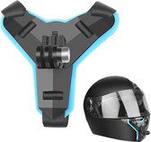 Techvavo® Helm Mount voor Motor en Fiets voor GoPro en Action Camera's - Helm Strap - Oranje