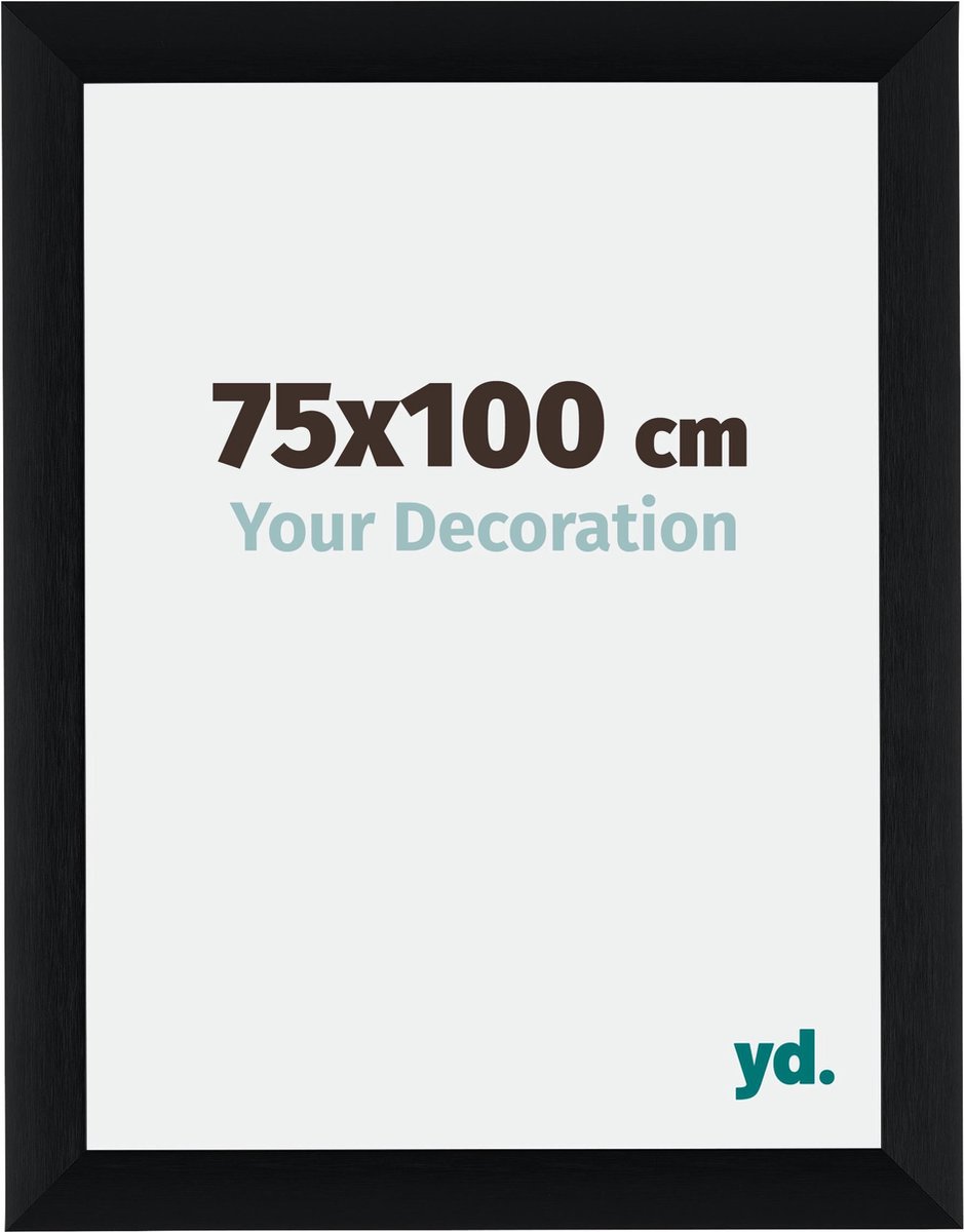 yd. Your Decoration - Fotolijst 75x100 cm - Aluminium - Zwart Geborsteld - Tucson