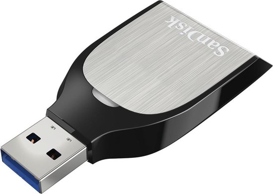 SanDisk USB 3.0 Cardreader, Type A for SD UHS I and UHS II, Black/Silver - SanDisk