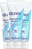 Durex Glijmiddel Natural - Hydraterend - 100% natuurlijk - 100ml x3