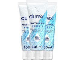 Durex Glijmiddel Natural - Hydraterend - 100% natuurlijk - 100ml x3