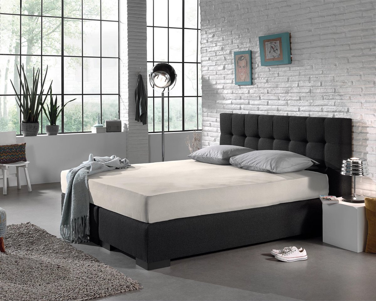 Extra Jersey Hoeslaken – 160/180x200/220 – ecru - hoek 40cm