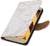 Wicked Narwal | Lace bookstyle / book case/ wallet case Hoes voor Samsung Galaxy A5 2017 A520F Wit