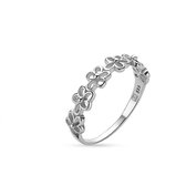 Twice As Nice Ring in zilver, open bloemetjes 56