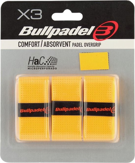 Bullpadel Overgrip GB-1201 (padel) 3 stuks Kleur : Oranje Bullpadel Overgrip GB-1201 (padel) 3 stuks Kleur : Oranje