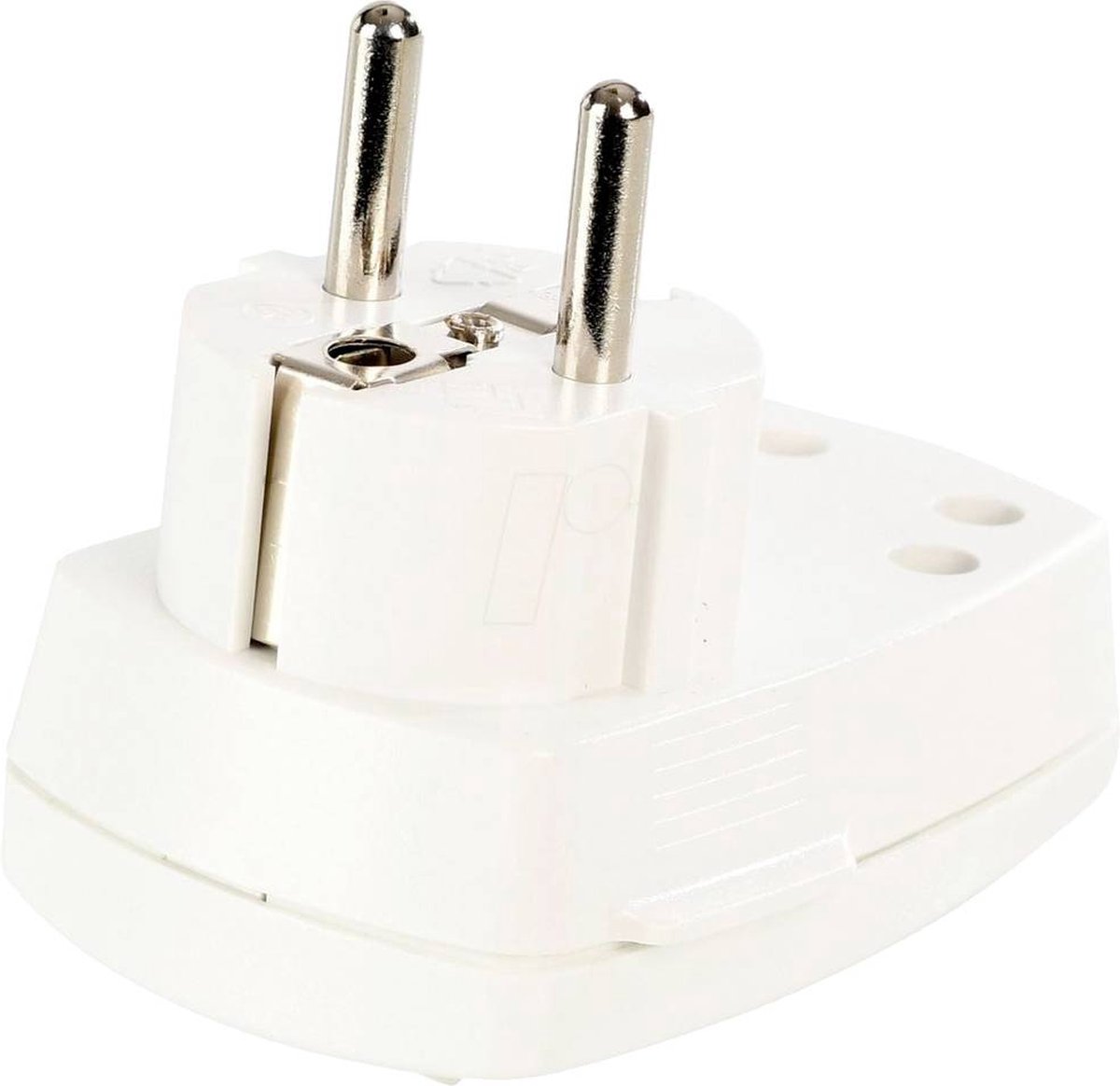 DAWRIS Schuko-stekker, 4 stuks Schuko-stekkers, stekker voor buiten waterdicht, stekker hoekstekker 250 V (16 A) Schuko-stekker buiten, knikbescherming, trekontlasting, voor 8-10 mm kabel IP44, wit