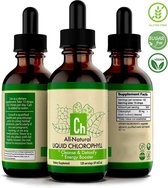 All-Natural Chlorophyll liquid - chlorofyl druppels - voeding supplement - vloeibaar detox, huid, haar - vegan, suikervrij, glutenvrij