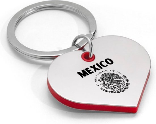 Akyol - mexico sleutelhanger hartvorm - Piloot - toeristen - mexico cadeau - beste land - leuk cadeau voor je vriend om te geven