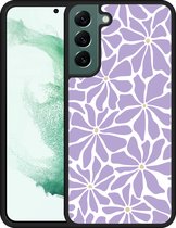 Cazy Hardcase Hoesje geschikt voor Samsung Galaxy S22+ Abstracte Paarse Bloemen