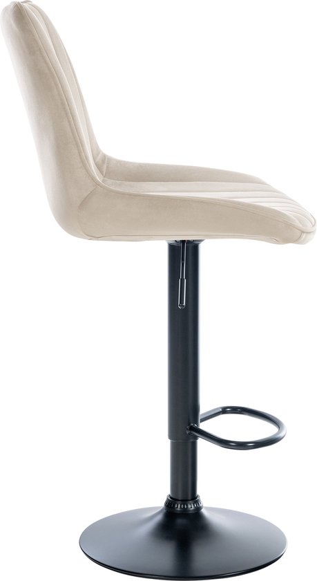 CLP Barkruk Los Angeles chroom Frame - Fluweel - bruin | Leen Bakker