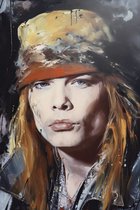 Muziek Poster - Guns N' Roses Poster - Axl Rose Portret - Wanddecoratie - Rock poster - 61x91