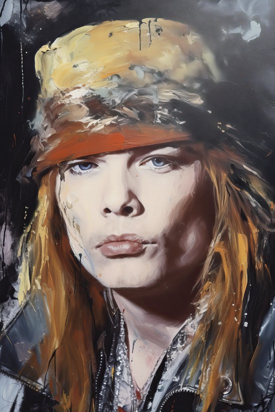 Muziek Poster - Guns N' Roses Poster - Axl Rose Portret - Wanddecoratie - Rock poster