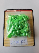 Parels voor voorwerpen (bv. beer) te beplakken - 2 zakjes - 8mm - groen met parelmoer