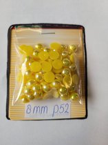 Parels voor voorwerpen (bv. beer) te beplakken - 2 zakjes - 8mm - Geel met parelmoer