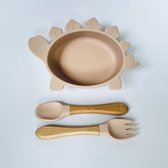 Bien et rapide ! - vaisselle pour enfants - dinosaure - silicone - y compris couverts adaptés aux enfants - bébés et enfants - va au lave-vaisselle