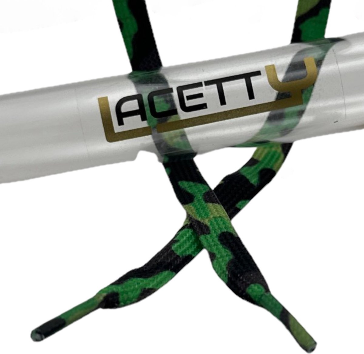 Lacetty Luxury - Veters - Uniek design - Cadeauverpakking - Camouflageprint - plat - 120 cm