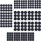 Relaxdays meubelonderzetters - set van 189 - rond en vierkant - meubelpads - zelfklevend - zwart