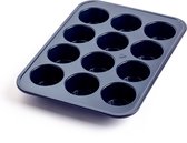 Moule à muffins Blue Diamond - 12 pièces - antiadhésif - sans PFAS