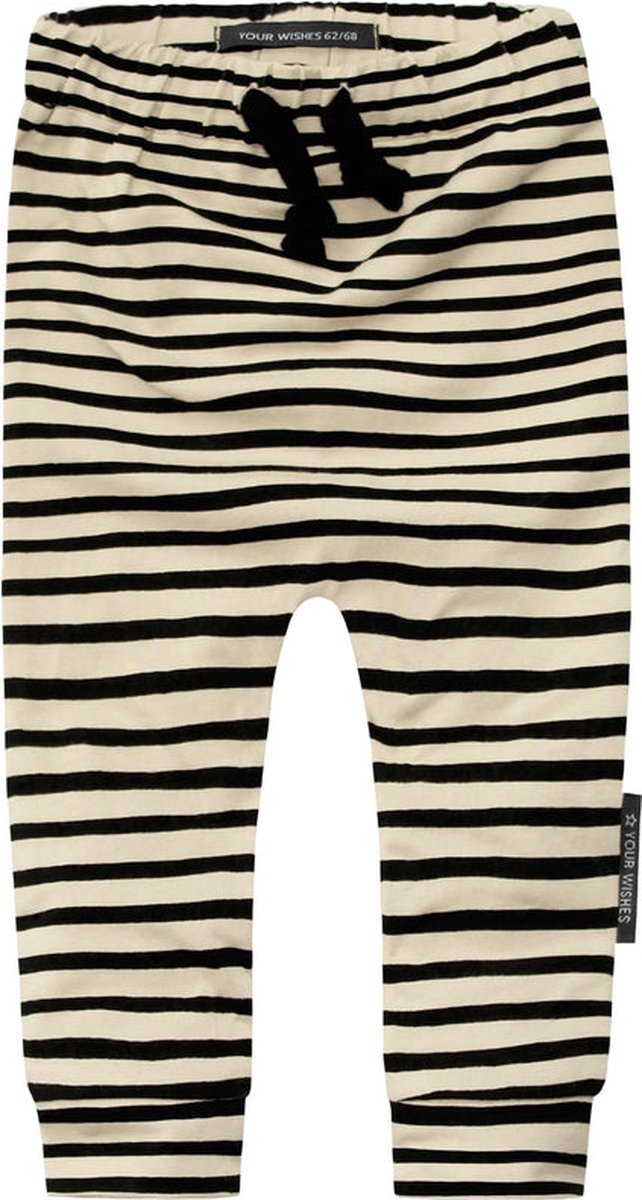 Your Wishes Stripes Jogging Nude - Sweatpants - Gestreept - Ecru/Zwart - Unisex - Maat 74/80