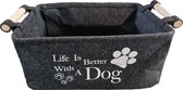 ElegaPet Opbergmand voor Hondenspeelgoed Grijs - Opbergbox Speelgoed van Honden