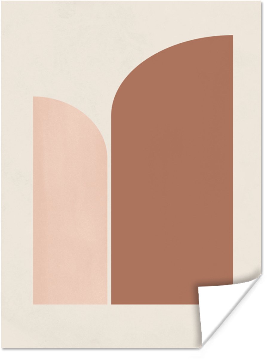 Poster Bruin - Kunst - Abstract - Patroon - 30x40 cm