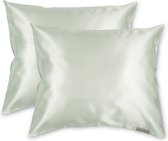 Beauty Pillow® Original - Satijnen Kussenslopen - Voordeelset - Duo Pack - Mint - 60x70 cm