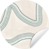 WallCircle - Stickers muraux - Cercle de papier peint - Ligne - Abstrait - Design - ⌀ 30 cm - Cercle mural - Autocollant - Autocollant papier peint rond