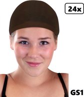 24x Perruques de Luxe cap dames brun cheveux cap perruque fête à thème festival fête à thème