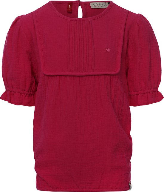 Looxs Revolution Mousseline Top Tops & T-shirts Meisjes - Shirt - Roze - Maat 104