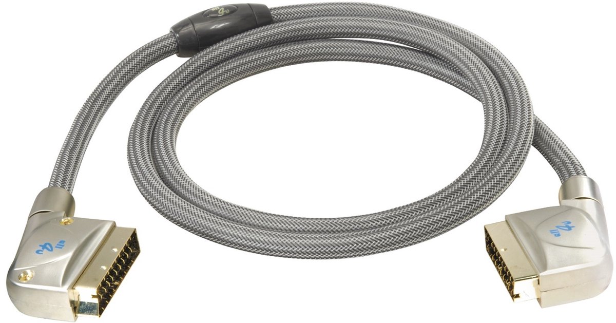 Big High-End 21-pins Scart kabel / nylon - 0,75 meter