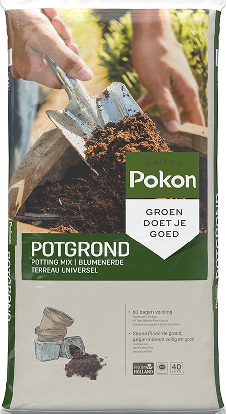 Pokon Universele Potgrond - 25x40l - Voor binnen en buiten - 60 dagen voeding - Potgrond universeel - Pallet 1000L