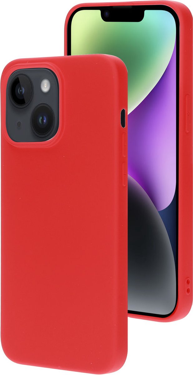 Mobiparts hoesje geschikt voor de Apple iPhone 14 Plus - Siliconen - Rood