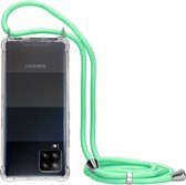 Mobiparts Lanyard Case geschikt voor Samsung Galaxy A42 5G - Groen Transparant