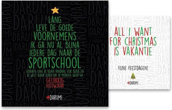 Darum kerstkaarten - 10 Kaarten 3