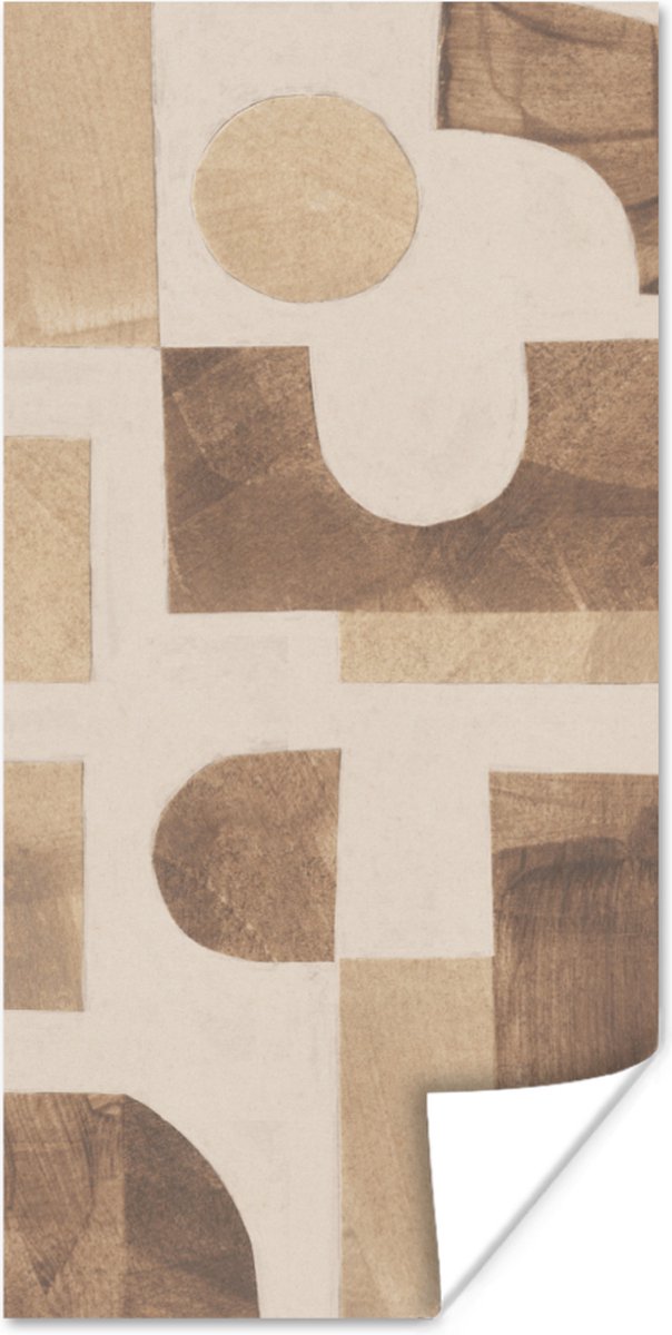Poster Abstract - Puzzel - Vormen - Kleuren - 20x40 cm