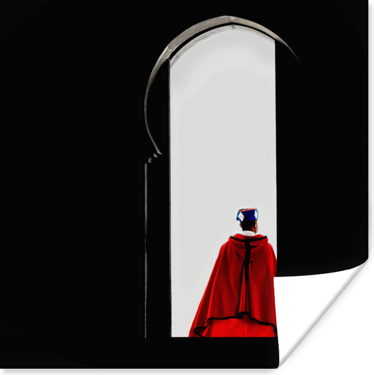 Deur - Man - Rood - Zwart