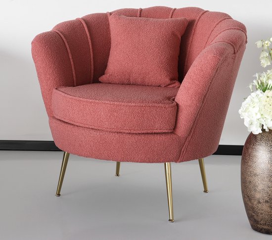 Canapé-fauteuil 1 personne Belle rose 