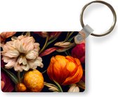 Sleutelhanger - Bloemen - Planten - Kleuren - Wit - Uitdeelcadeautjes - Plastic