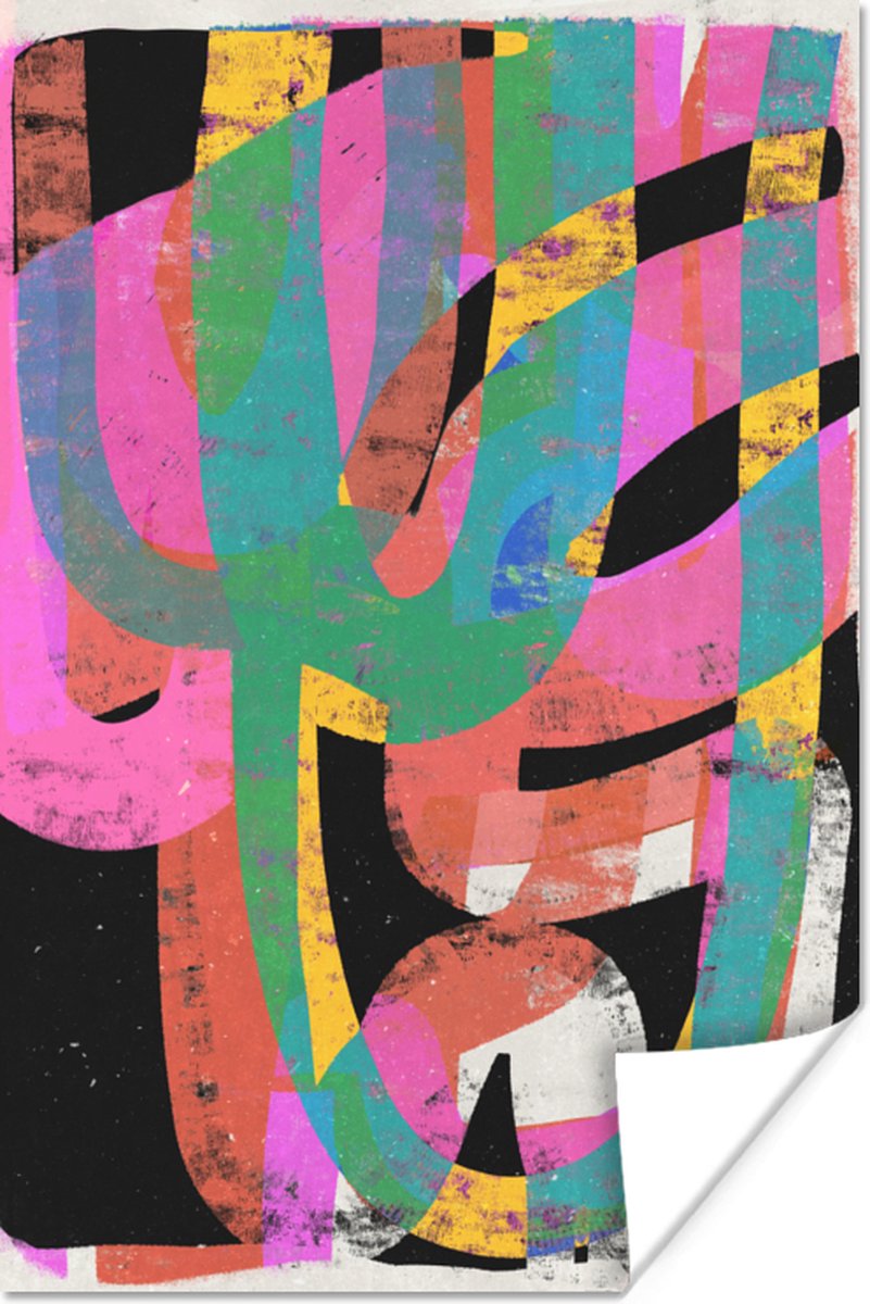 Abstract - Kleuren - Roze - Groen - Kunst