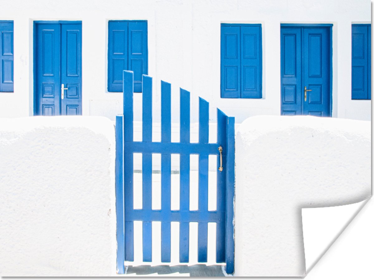 Architectuur - Hek - Wit - Blauw - Deuren