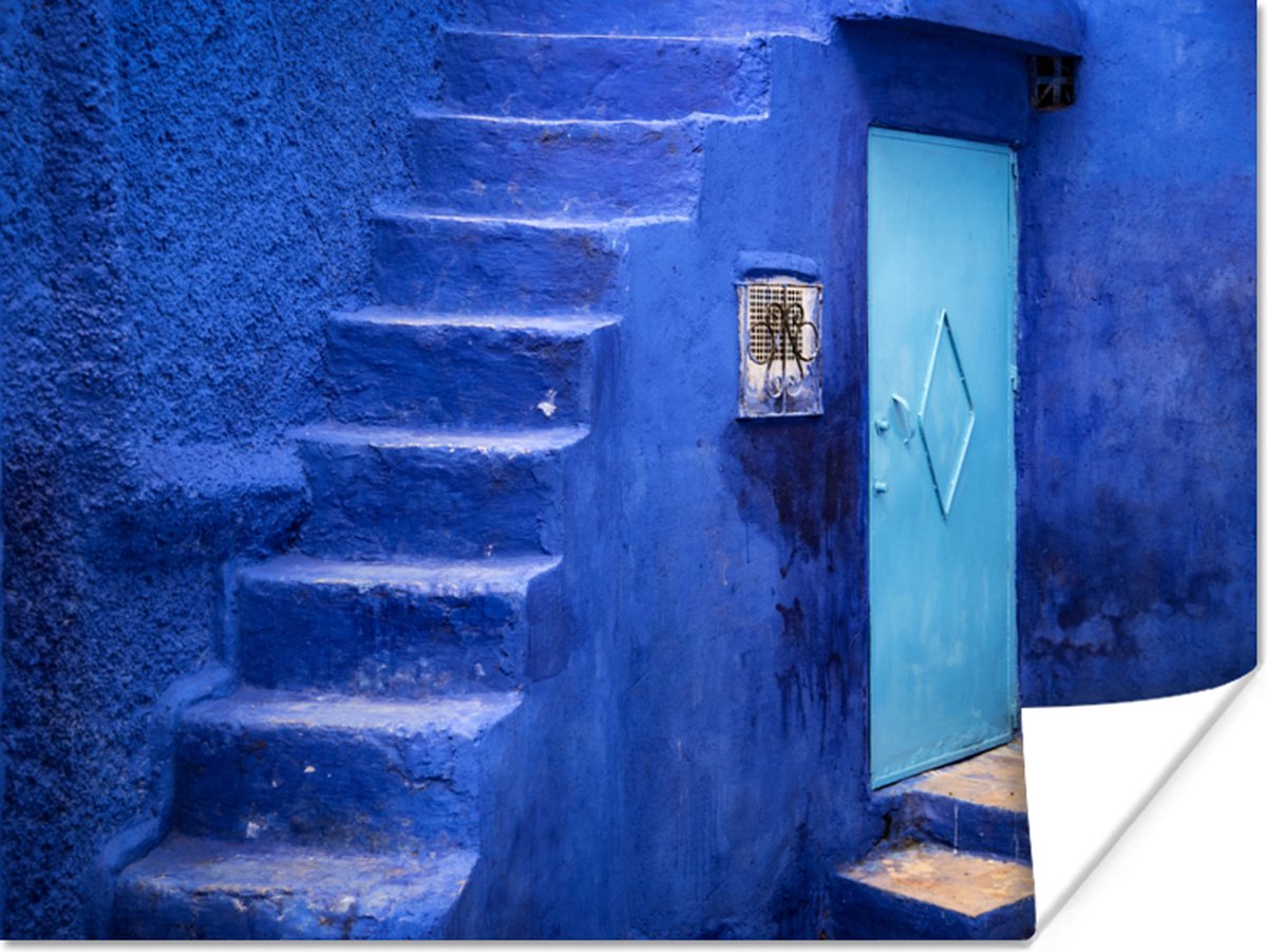 Architectuur - Blauw - Trap - Deur